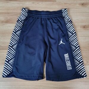 Georgetown Air Jordan Shorts Mens Small Navy Blue White Hoyas NCAA Basketball
